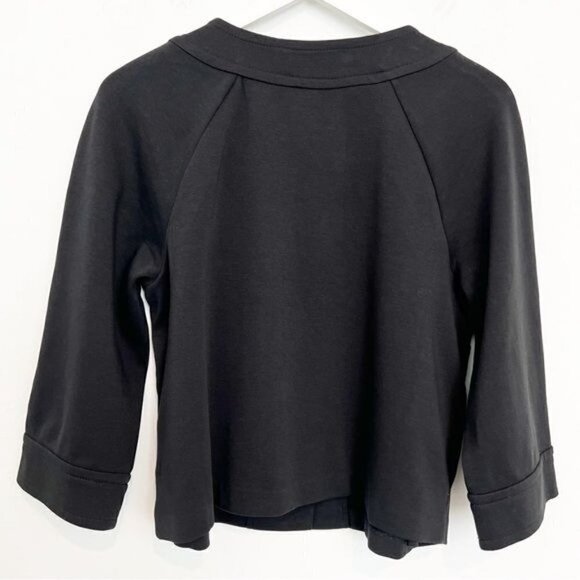 Hanna Andersson Button Front Swing Jacket Knit Cardigan Black New NWT Medium - Picture 7 of 7
